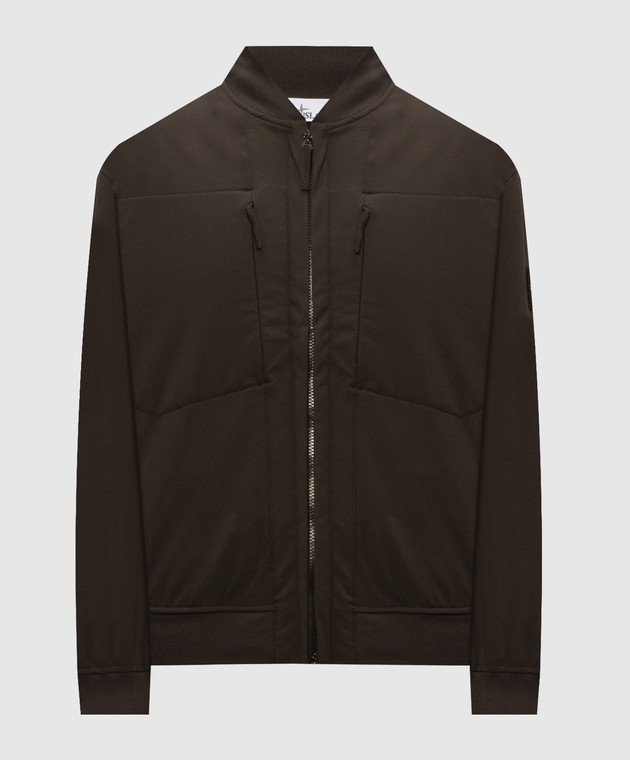 Stone Island Коричневый бомбер с патчем логотипа L2S15Q100006S0B22