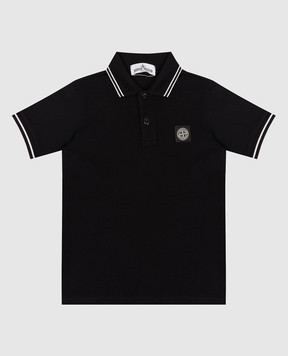 Stone Island Детское черное поло с нашивкой логотипа L1S162200001S00181012