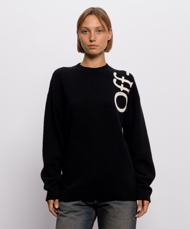 Off-White Черный свитер с шерстью 2FE00534T изображение 3