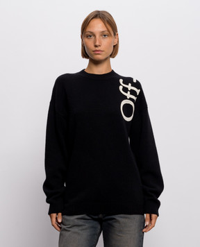 Off-White Черный свитер с шерстью 2FE00534T