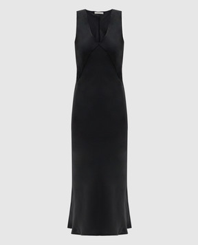 Asceno Чорна сукня Provence із шовку D118F03C01