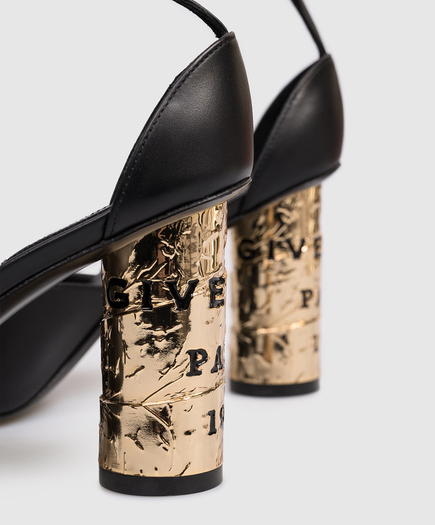 Givenchy Черные кожаные босоножки BE30BNE1J7 изображение 5