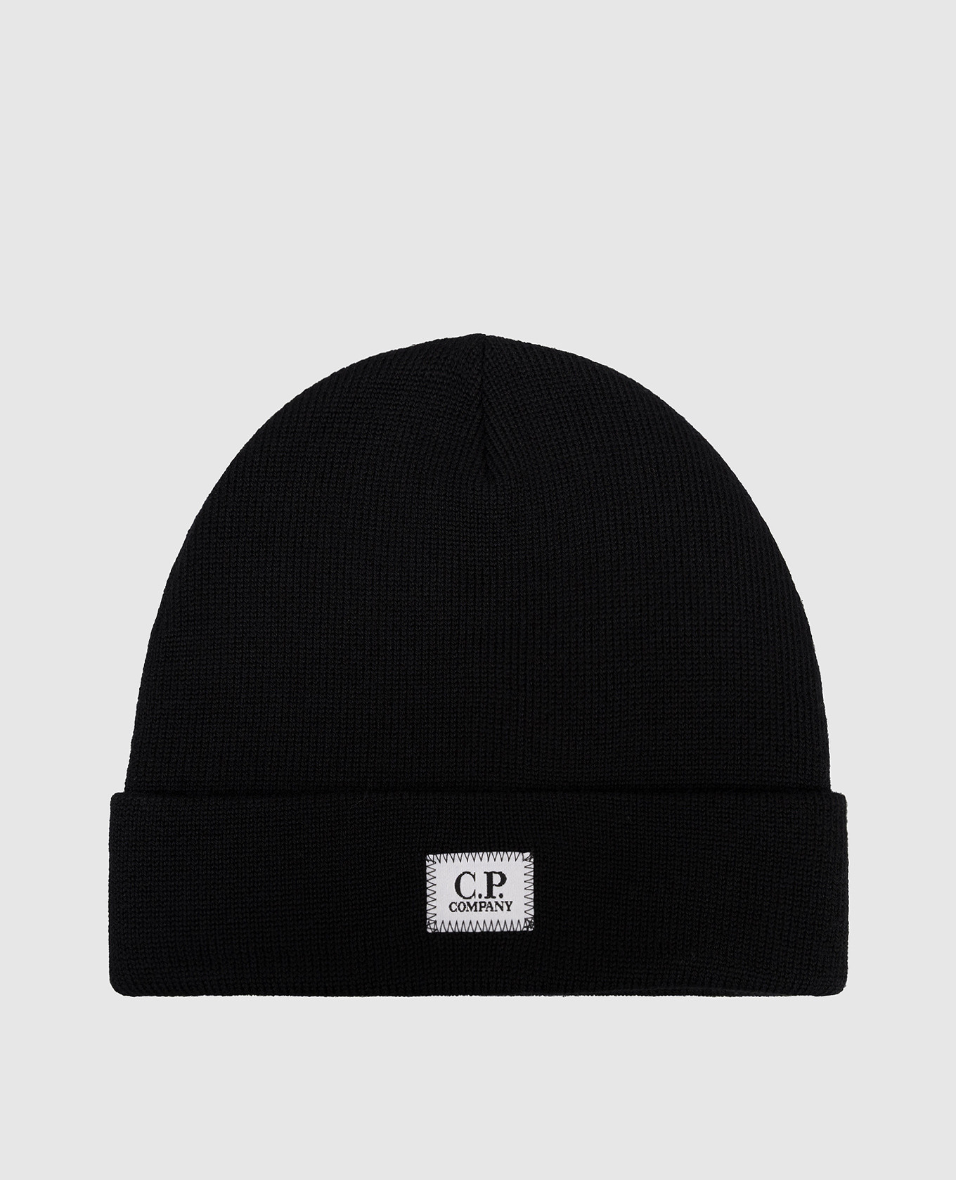 

Черная шапка из шерсти с логотипом, Черный, Шапки