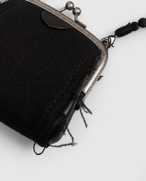 Y`S Yamamoto Чорна комбінована міні-сумка YKA12711