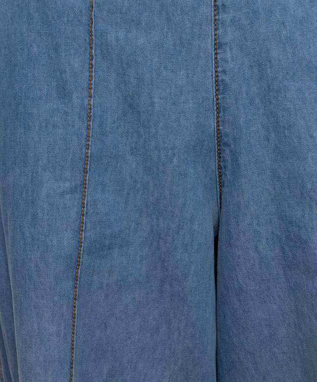 Ermanno Scervino Life Синие брюки с эффектом денима D484P703YKR изображение 5