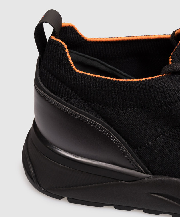 Santoni Чорні кросівки MBIO21601NERNHOD зображення 5