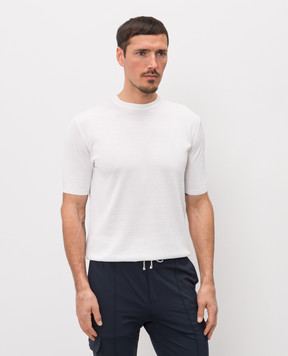 Doriani Cashmere Біла футболка з шовком 18381B299