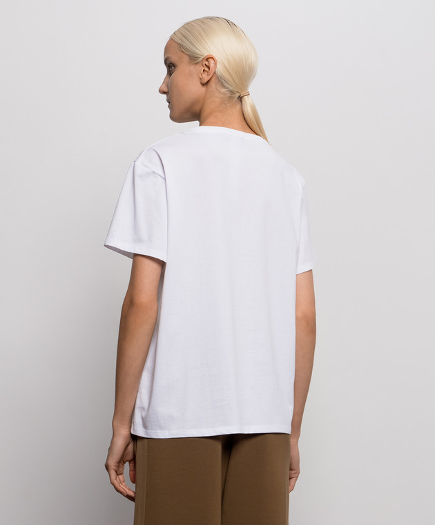Twinset Біла футболка з фактурним логотипом 262TP2303 зображення 4