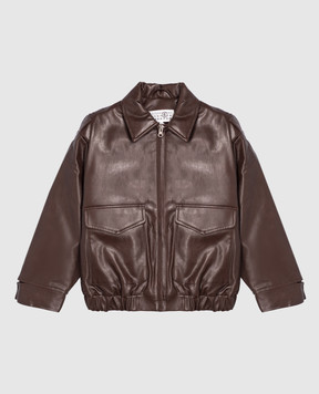 Maison Margiela MM6 Дитяча коричнева куртка M61045MM08L