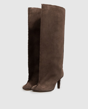 Maison Margiela MM6 Коричневые замшевые сапоги S59WW0123P6385