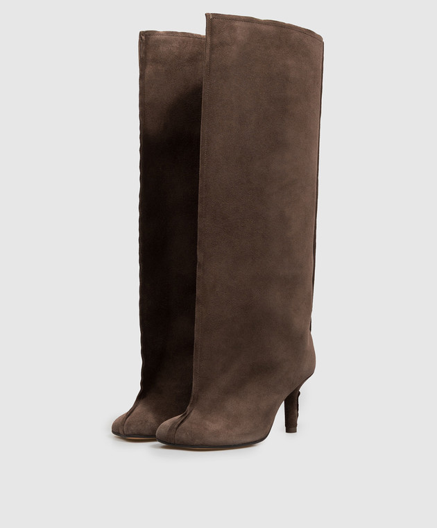 Maison Margiela MM6 Коричневые замшевые сапоги S59WW0123P6385 изображение 2