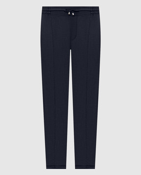 Doriani Cashmere Сині штани з вовни та шовку P196NKF18T196