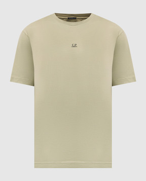 C.P. Company Футболка цвета хаки с логотипом MTS114A006374G