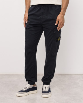 Stone Island Сині джогери з патчем логотипа L2S153100031S0A10