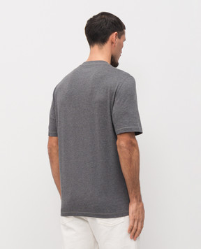 Brunello Cucinelli Серая меланжевая футболка M0B131328G