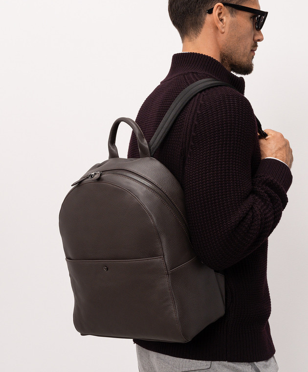 Gianni Chiarini Коричневий шкіряний рюкзак ZNUB20635GRNCRV зображення 2