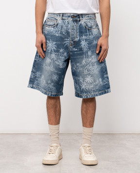AMIRI Сині джинсові шорти CHATEAU PALMS AMBMSO1049