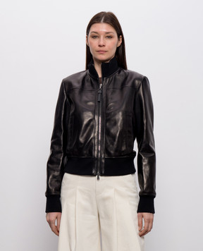 Brunello Cucinelli Черная кожаная куртка MPNMO7483P