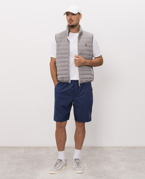 Brunello Cucinelli Белая футболка из хлопка с вышивкой эмблемы M0B131328G