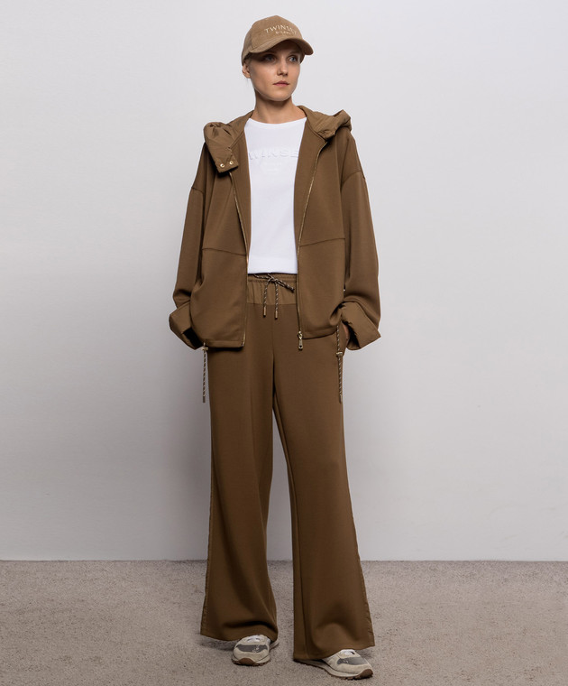 Twinset Біла футболка з фактурним логотипом 262TP2303 зображення 2
