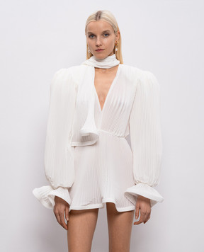 Rowen Rose Белое платье мини Puffy DRSRR452