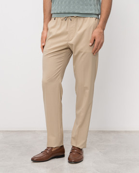 Stefano Ricci Бежеві штани з вовни M1T6100201W0008U