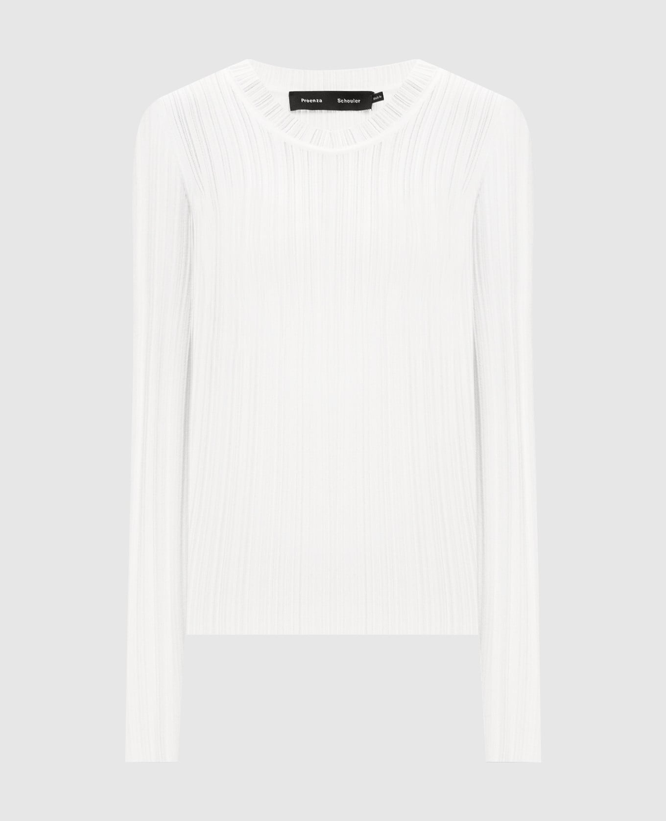 Белый джемпер Fedda с шерстью в рубчик