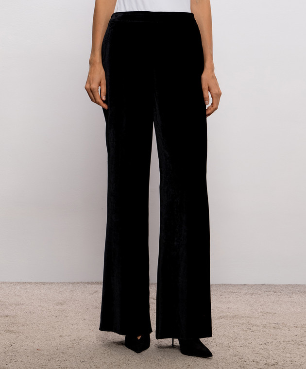 Etro Черные бархатные брюки WREA001499TCD01 изображение 3