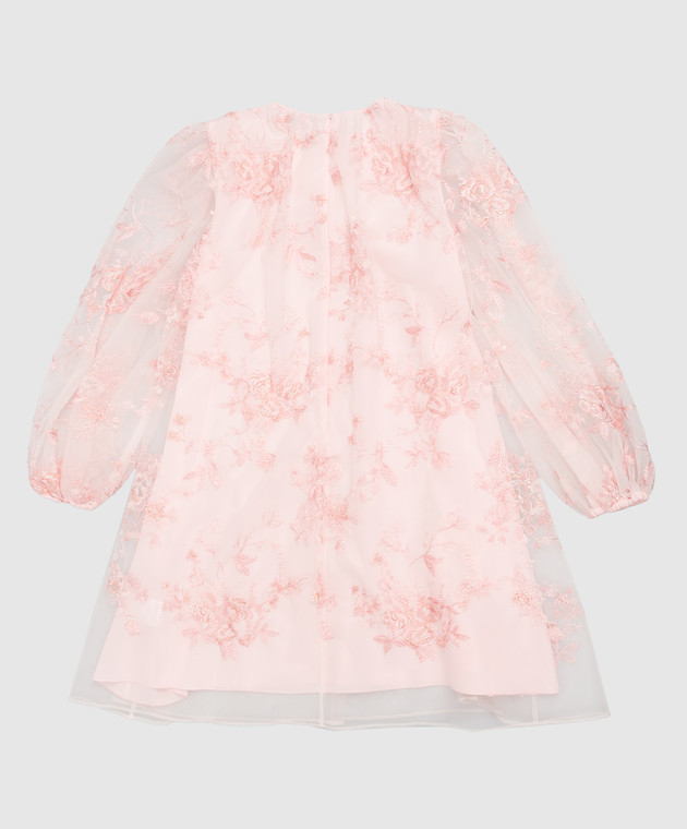 Dolce&Gabbana Детское розовое платье с вышивкой L54DW1FLSNF46 изображение 2
