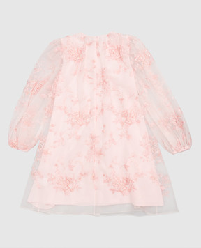 Dolce&Gabbana Детское розовое платье с вышивкой L54DW1FLSNF46