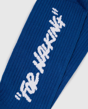 Off-White Синие носки For walking OMRA085F25KNI002