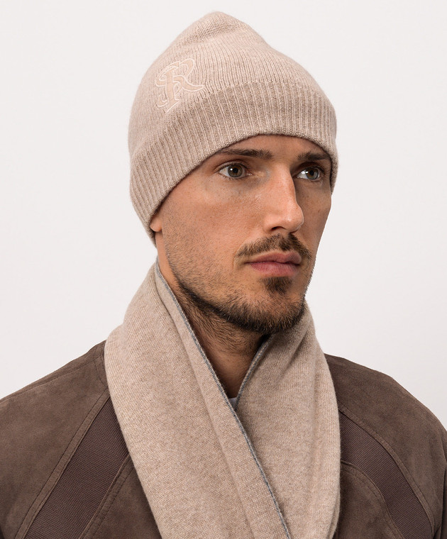 Stefano Ricci Бежева шапка з кашеміру K606040CUFF26305 зображення 2