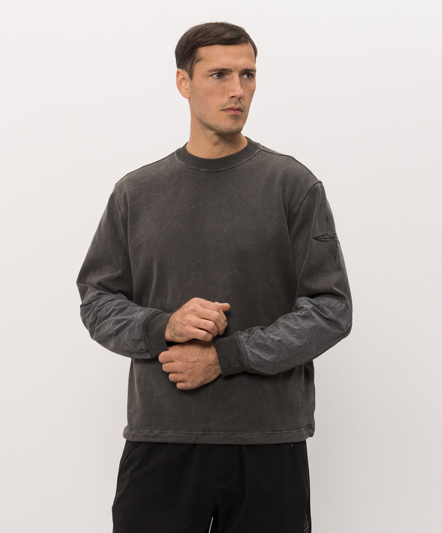 Stone Island Серый свитшот с брендовой вышивкой L2S156100033S00V2 изображение 3