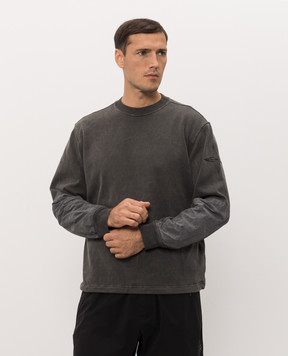 Stone Island Сірий світшот з брендовою вишивкою L2S156100033S00V2