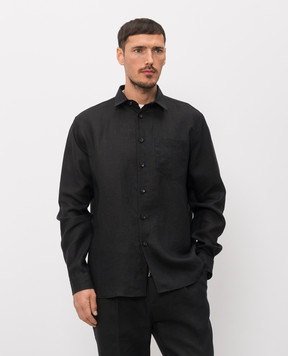 Cashmere&Whiskey Черная рубашка из льна 0331900638