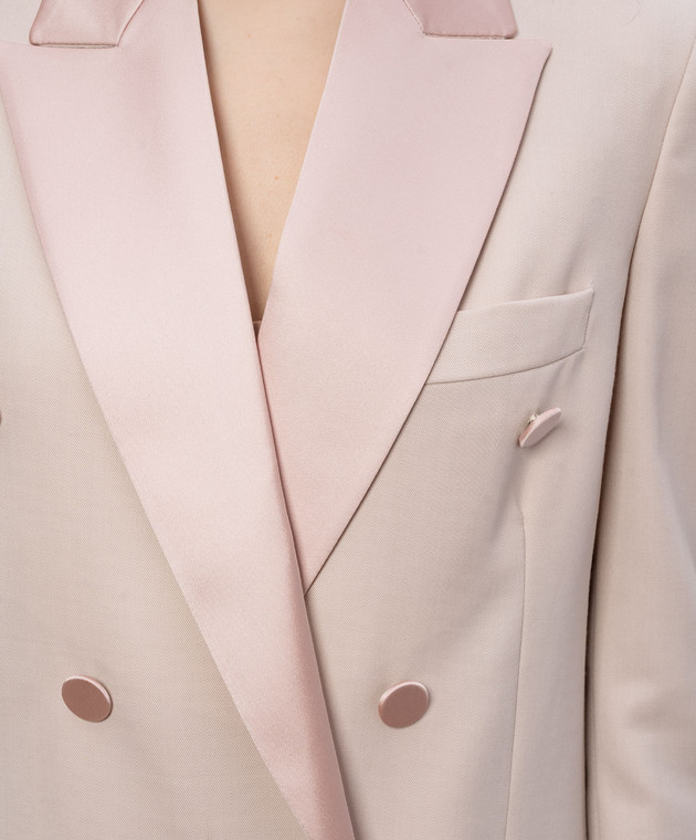 Dondup Рожевий двобортний жакет з вовною DJ745WFH188DXXXC зображення 5
