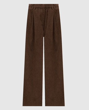 Brunello Cucinelli Коричневые вельветовые брюки MP187P9253