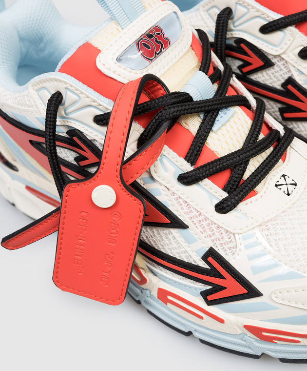 Off-White Комбинированные кроссовки OW Be Right Back с логотипом OWIA289S26FAB005 изображение 5