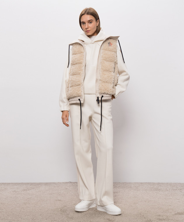 Moncler Grenoble Бежевий пуховий жилет L20988G00024899A9 зображення 2