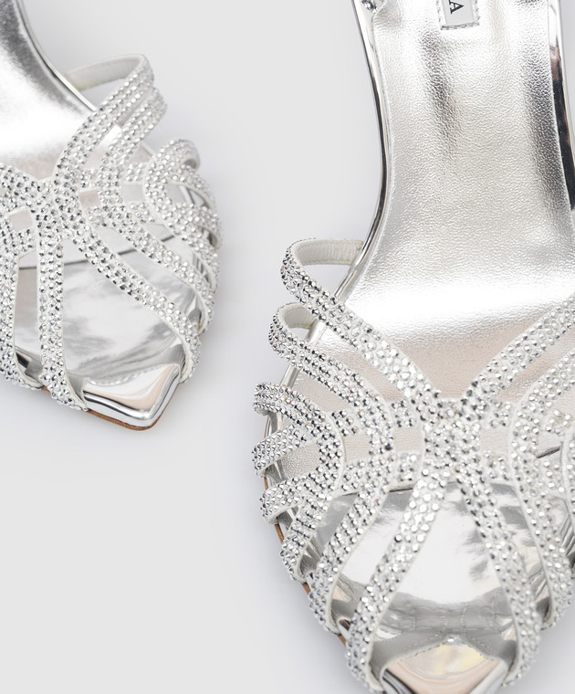 Le Silla шкіряні босоніжки EMBRACE з кристалами 2310B100RCPPMRA зображення 5