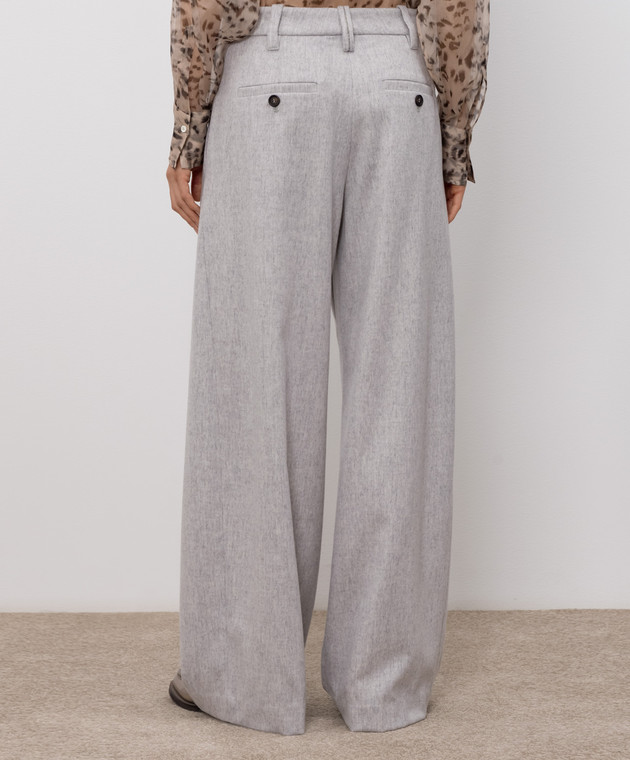 Brunello Cucinelli Серые брюки из шерсти MP549P9307 изображение 4