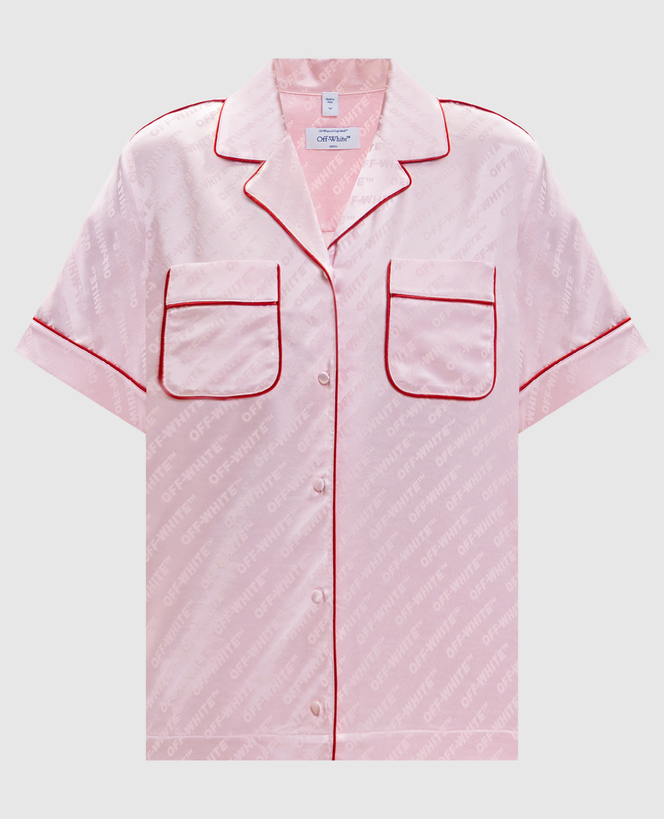 

Розовая рубашка в пижамном стиле, Розовый, Рубашки