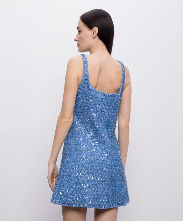 Simkhai Голубое платье Ziva с кристаллами 2261260CE изображение 4