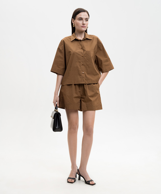 Solotre Коричневая рубашка M1AB0019 изображение 2