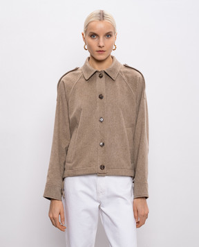 Yves Salomon Коричневая куртка из кашемира 26EYV04464CAFL