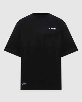 Off-White Чорна футболка з принтом Off 44MAA120F26J008