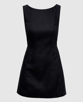 Faithfull Чорна сукня міні Sofia з льону FF4304BLK