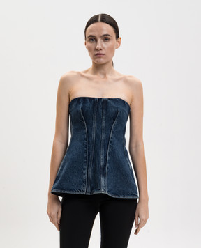 AGOLDE Синій джинсовий топ Form A74031254