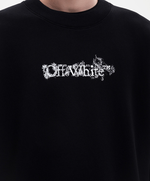 Off-White Чорний світшот з принтом 44MBA054S26F002 зображення 5