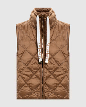 Max Mara Коричневий стьобаний жилет TREGIC TREGIC